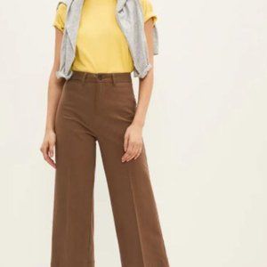 Frank and Oak Cropped Wide Leg Khakis
